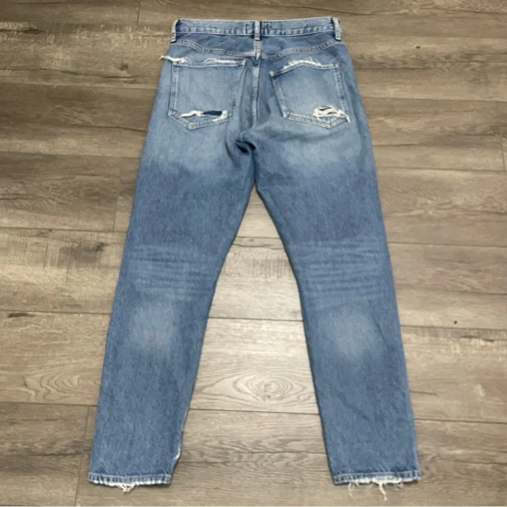 AGOLDE Jamie High Rise Classic Isolation Jeans Distressed Bottom Fly Size 27